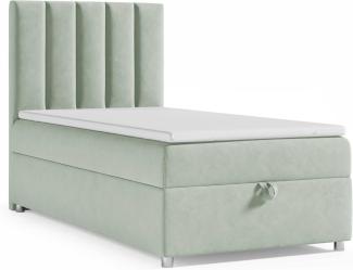 Best for Home Boxspringbett K10 SINGLE mit Bettkasten (Mintgrun 90x200)