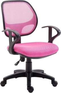 IDIMEX Drehstuhl COOL, Schreibtischstuhl Kinder ergonomisch höhenverstellbar Drehstuhl pink