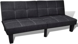 vidaXL Schlafsofa Stoff Verstellbar Schwarz