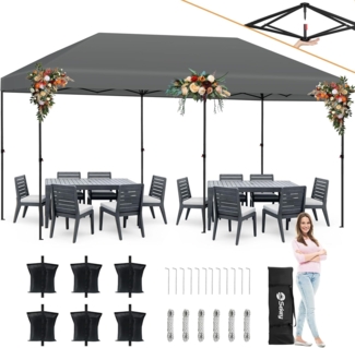 Sekey One-Touch Pop Up Pavillon 3×6, schwarz