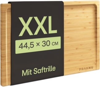 Praknu Schneidebrett XXL Schneidebrett aus Bambus Holz - Extra Groß, Bambus, (kein Set, 1-St), langlebig