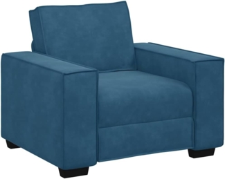 vidaXL Sessel Blau 60 cm Samt 4105009