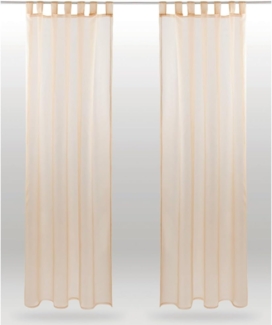 Bestlivings Vorhang, Schlaufen (2 St), transparent, Voile, Gardinenset "Transparent", 2 Schlaufenschals