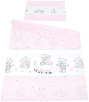 BABYLUX Kinderbettwäsche 2 Tlg. 90x120 cm Bettwäsche 71. Bär Cookie Rosa