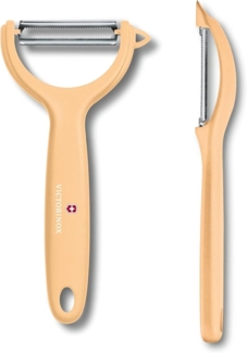 Victorinox | Universalschäler Duo Pack | extra scharf | Zackenschliffklinge | zweischneidig | ergonomischer Griff | Limited Edition Hellorange