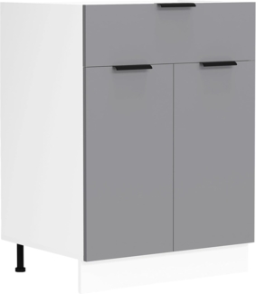 VCM Küchenmöbel Unterschrank Fasola 919303 Weiß / Anthrazit H. 82 x B. 60 x T. 46 cm