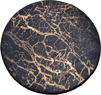 Badteppich schwarz und orange