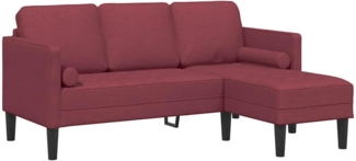 vidaXL Sofa Set Weinrot 173 x 131 x 67 cm Stoff 42001916