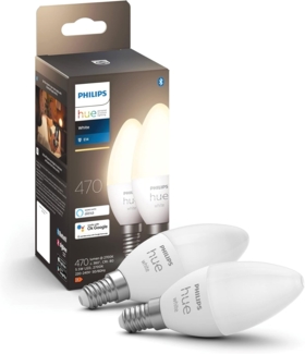 Philips Hue White E14 B39 Candle Light - 2-pack