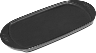 Weber Grillplatte / Plancha Klein, Keramik mit Antihaftoberfläche schwarz, 40 x 22 x 2 cm