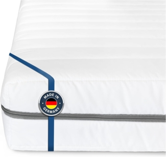 BMM Matratze 100x190 cm Klassik XXL Härtegrad H3 fest/Kaltschaummatratze Öko-Tex Zertifiziert/ergonomische 7 Zonen Matratze Höhe 12 cm/Matratzen produziert in Deutschland