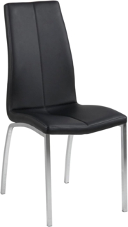 4 Esszimmerstühle Kunstleder schwarz