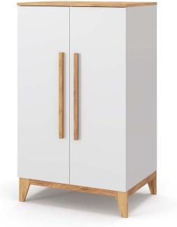 VitaliSpa Kleiderschrank Malia 120x70cm weiß, Schrank für Kinderzimmer, 4 Fächer