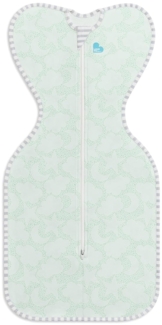 Love To Dream Swaddle Up Organic, Neugeborene 2,2–3,8 kg, Mint, eng anliegende Passform unterstützt den Schlaf, 1,0 Tog (20–24 °C), maschinenwaschbar und mit Doppelreißverschluss