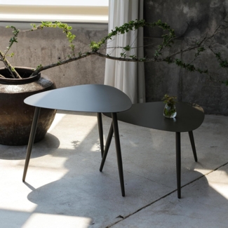 Satztisch 2-tlg. Aymavilles Stahl Anthrazit [casa. pro]