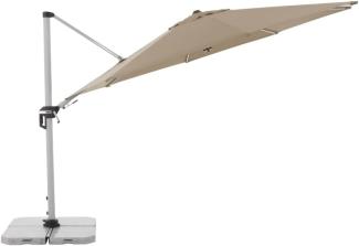 Doppler Sonnenschirm / Ampelschirm "Active Pendelschirm 370", greige, Ø 370 cm