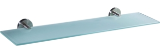 Ambrosya Wandregal Badablage aus Edelstahl und Glas - Badregal Bad Ablage Glasregal Regal, einfache Selbstmontage