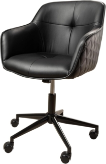 riess-ambiente Drehstuhl EUPHORIA schwarz, Büro · Kunstleder · Metall · höhenverstellbar · mit Armlehne · Design