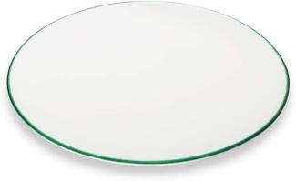 Grüner Rand, Speiseteller Cup (Ø 28cm) - Gmundner Keramik Speiseteller - Mikrowelle geeignet, Spülmaschinenfest