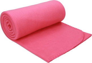 Wohndecke Luxus Fleecedecke Kuscheldecke Größe 130x170 cm Farbe Fuchsia Pink, Betz, 180 g/m²
