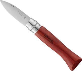Opinel Austern Messer - Größe 9 - Stahl 12C27 Sandvik - rostfrei - Padouk Holzgriff - Virobloc Sicherung