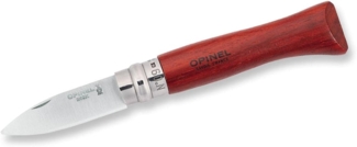 Opinel Austern Messer - Größe 9 - Stahl 12C27 Sandvik - rostfrei - Padouk Holzgriff - Virobloc Sicherung