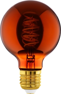 Eglo 110091 LED Filament Leuchtmittel E27 Decorative Spiral, Glas bedampft/kupferfarben L:12cm Ø:8cm dimmbar 2000K