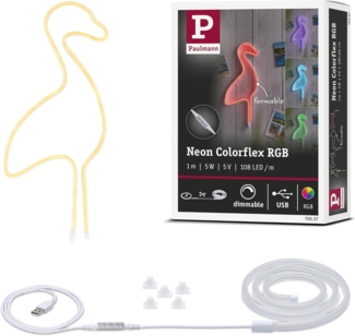 Paulmann No. 70557 Neon Colorflex USB Strip 1m 5W RGB mit USB-Anschluss