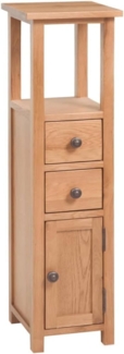 vidaXL Eckschrank 26x26x94 cm Massivholz Eiche 243931