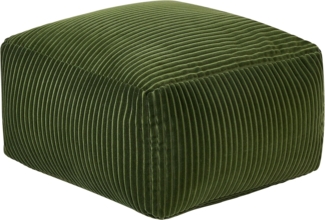 Pouf MUKKI Dunkelgrün Baumwolle 50 cm 50 cm
