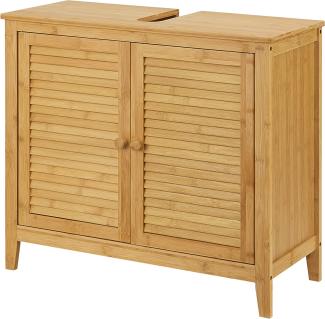 Bambus Waschbeckenunterschrank Värmdö 60x67x30cm [en. casa]