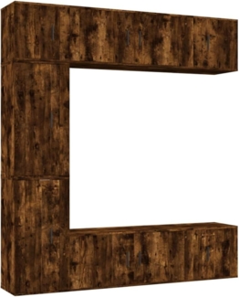 vidaXL 7-tlg. TV-Schrank-Set Räuchereiche Holzwerkstoff 3188651