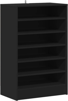 vidaXL Schuhschrank Schwarz 60 x 35 x 92 cm Spanplatte [808946]