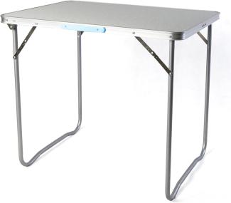 Alu Campingtisch Koffertisch Picknicktisch Klapptisch Gartentisch Tragegriff hellgrau