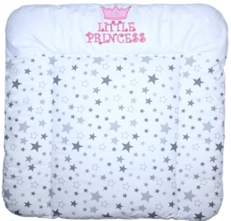 Wickelauflage mit Applikation -Princess Star Hell - Wickeltischauflage Baby Auflage (70x70 cm)