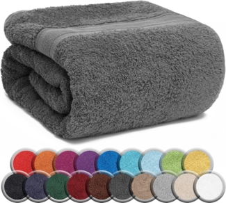 NatureMark SAUNATÜCHER Premium Qualität 80x200 cm SAUNATUCH Sauna-Handtuch 100% Baumwolle Farbe: Anthrazit Grau
