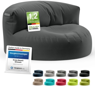 Green Bean Sitzsack Indoor & Outdoor Sofa mit hochwertiger EPS Perlen Füllung (mit Rückenlehne, wasserabweisender & abwaschbarer Bezug), Couch Sitzmöglichkeit Gartenliege mit Rückenlehne