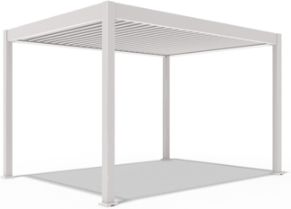 Weide E-Deluxe | elektrische Pergola mit LED | Voll Aluminium | 3 x 4 M | motorisiertes Lamellendach Ivory Sand