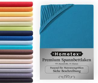 Hometex Premium Textiles Spannbettlaken Premium Boxspringbett Spannbetttuch ideal für Wasserbett und Matratzen, Jersey, Gummizug: Rundumgummizug, Spannbettlaken Premium Qualität 190 g/m², Gekämmte Baumwolle