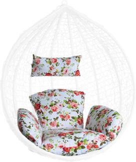 Sitzkissen Auflage Kissen für Hängesessel Polster Rückenpolster Blumen-Design