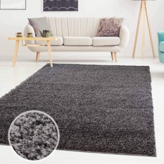 Carpet City Hochflor-Teppich Shaggi uni 500, rechteckig, Höhe: 30 mm, Läufer, Shaggy, Uni, Langflor, weich, Wohnzimmer, Schlafzimmer, Kinder