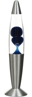 Licht-Erlebnisse Lavalampe TIMMY, Warmweiß, Retro Lampe Blau klein 36 cm hoch Tischleuchte