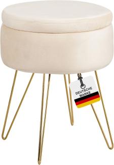 Albatros Hocker CANNES Beige, Samt