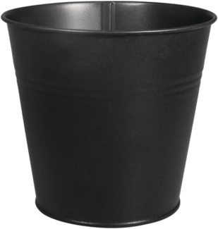Metall Topf, 13cm ø, 12cm, Boden ø 9cm, schwarz