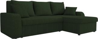 'Kris' Ecksofa Cord, Grün