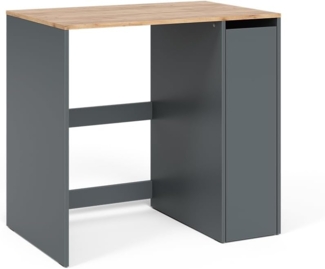 Waschmaschinenschrank Viktor Anthrazit/Goldkraft Eiche 93.6 x 88.2 cm mit Fächern und Tür Vicco