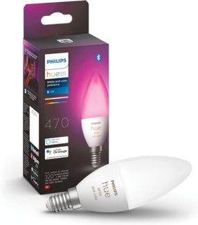 Philips Hue LED Kerze E14 BT 5,3W 470lm White Color Ambiance EEK G