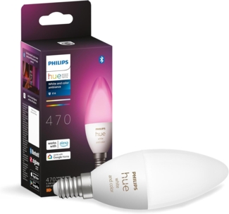 Philips Hue LED Kerze E14 BT 5,3W 470lm White Color Ambiance EEK G