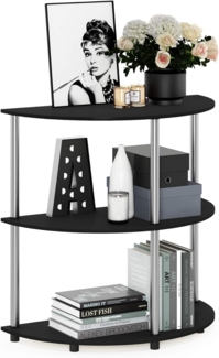 Furinno Frans Turn-N-Tube halbrunder Konsolentisch, Schwarze Eiche