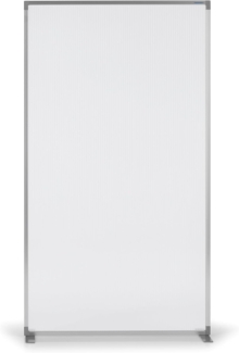 magnetoplan® Paravent Raumteiler halbtransp.- 180bx100hx50t - T-Füße - Acryl-Aluminiumrahmen (1 St)